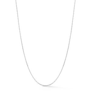 Rectangle Chain No. 40  in 18K White Gold 18"