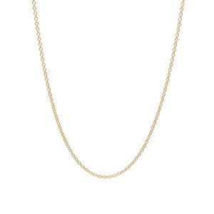 1.5mm Cable Chain 18" Adjustable Ball in 14K Yellow Gold