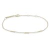 5 Horizontal Tiny Bar Station Bracelet in 14K White Gold