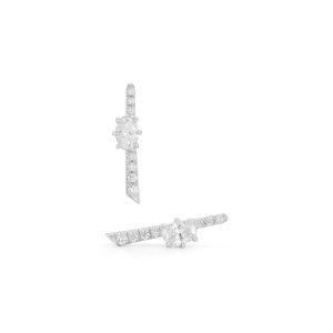 Pave Rae Studs in 18K White Gold