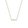 Mini Diamond Bar Necklace in 14K Rose Gold