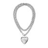 The Puffy Heart Necklace in Silver