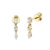 Maya Diamond Drop Studs in 18K Yellow Gold