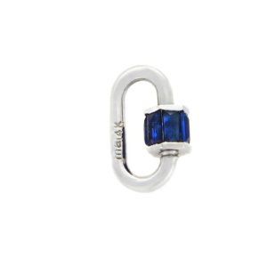 Total Baguette Babylock with Blue Sapphires in 14K White Gold