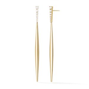 Aria Stiletto Earrings in 18K Yellow Gold