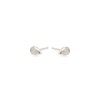 Pear Diamond Bezel Studs in 14K White Gold