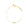 Diamond Butterfly Bracelet in 14K Yellow