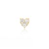 (Single) Full Cut Diamond Mini Heart Stud in 14K Yellow Gold