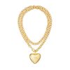 The Puffy Heart Necklace in Gold