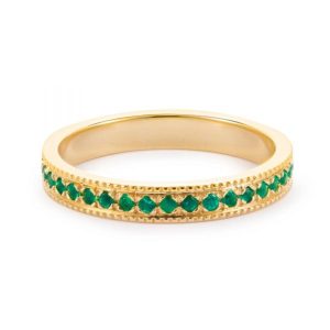 Thin Emerald Heirloom Band