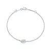 Small Palm Leaf Chain Bracelet in 18K White Gold