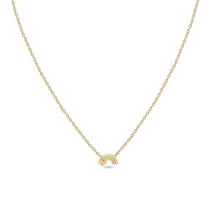 Itty Bitty Rainbow Necklace in 14K Yellow Gold