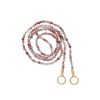 Itty Bitty Pink Spinel Strand with 14K Yellow Gold Loops - 16"