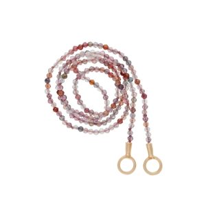 Itty Bitty Pink Spinel Strand with 14K Yellow Gold Loops - 16"