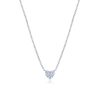 Sunburst Diamond Heart Shape Pendant in 18K White Gold