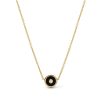 Mini Compass Necklace in Black Onyx