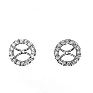 Halo Diamond Earring Jackets for 2.0tcw Studs in Platinum