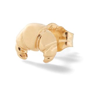 (Single) Croissant Stud in 14K Yellow Gold