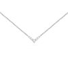 Mini Aria V Necklace in 18K White Gold