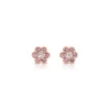 Small Pink Sapphire Flora Studs in 18K Yellow