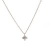 Quad Prong Set Diamond Pendant Necklace in 14K White Gold