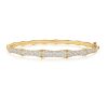 Zen Diamond Bangle in 18K Yellow Gold