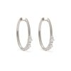Ava Large Partial Diamond Hoops in 14K White Gold
