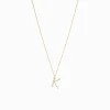 Soprano "K" Necklace in 18K Yellow Gold
