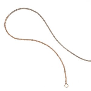 Mixed Up Half & Half Chain Necklace in 14K Yellow Gold and Sterling Silver - 15"