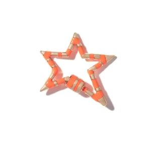 Striped Starlock with Tacky Enamel in 14K Yellow