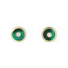 Mini Compass Earrings in Malachite