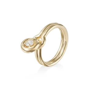 Small Rocky Ring in Yellow Gold