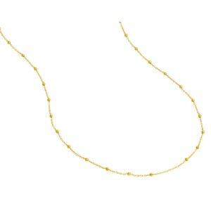 Saturn Bead Anklet in 14K Yellow Gold