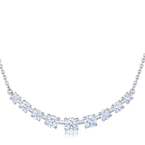 9-Stone Starry Night Demi- Riviera Necklace in 18K White Gold