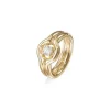 Rocky Small Pinky Ring Yellow Gold with Diamonds