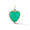Diamond and Chrysophrase Alana Large Heart Charm