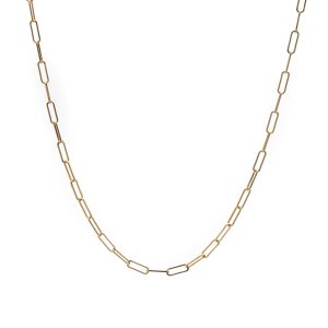Baby Rectangle Chain 18" 14K Yellow Gold