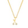 Mini Diamond Cherry Necklace in 14K Yellow Gold