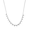 Mini Tribloom Riviera Necklace  14K White Gold