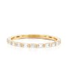 Diamond Baguette Eternity Stack Ring in 14K Yellow Gold - Size 6