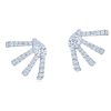 Vine Wrap Earrings with Pear Shape Diamonds in 18K White Gold