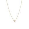 Floating Diamond Bezel Necklace in 14K Yellow Gold