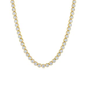 Bezel Riviera Necklace in 18K Yellow Gold