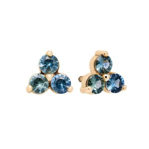 Montana Sapphire Tribloom Studs