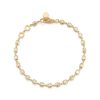 Small Vanguard Diamond Line Bracelet in 18K Yellow Gold