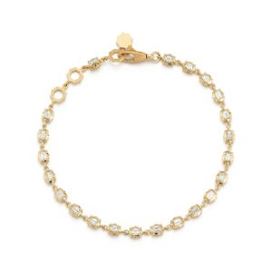 Small Vanguard Diamond Line Bracelet in 18K Yellow Gold