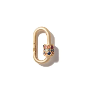 Stoned Babylock with Mixed Sapphires 14K Yellow