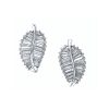Classic Palm Leaf Studs in 18K White Gold