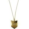 Shield Locket with Diamond Initial Necklace Letter M