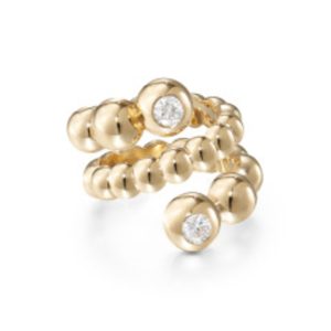 Audrey Diamond Coil Ring in 18K Yellow Gold
